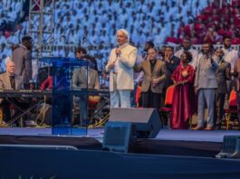 Benny Hinn during the recent Healing the Nation crusade at Nyayo Stadium on Sunday, February 25, 2024.