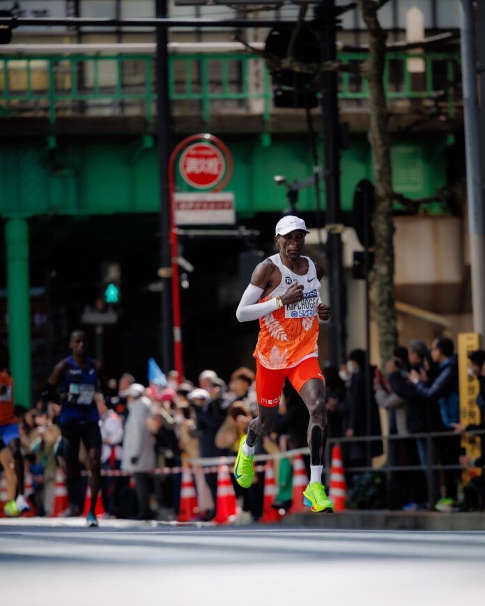 Eliud Kipchonge during 2024 Tokyo Marathon