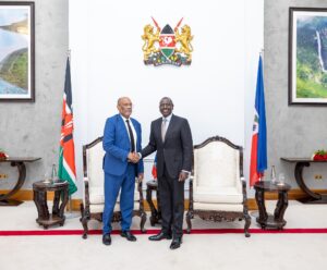 President Ruto with Haiti PM Ariel Henry